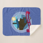 Couverture Sherpa L'Express polaire | Insigne de train Vintage (Devant (Horizontal))