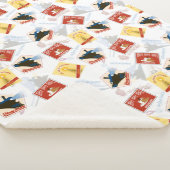 Couverture Sherpa L'Express polaire | Motif d'autocollant rétro (3/4)