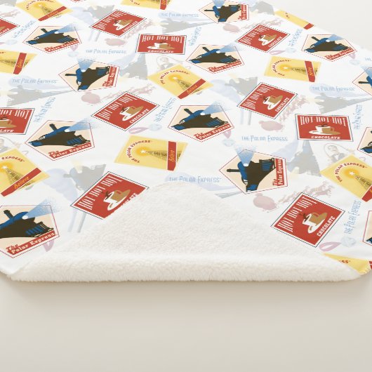 Couverture Sherpa L'Express polaire | Motif d'autocollant rétro (3/4)