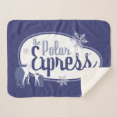 Couverture Sherpa L'Express polaire | Ours polaires Retro Graphisme (Devant (Horizontal))