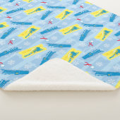 Couverture Sherpa L'Express polaire | Retro Train & Ticket Motif (3/4)