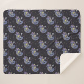 Couverture Sherpa Lézard de Zentangle (Devant (Horizontal))