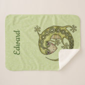 Couverture Sherpa Lézard vert (Devant (Horizontal))