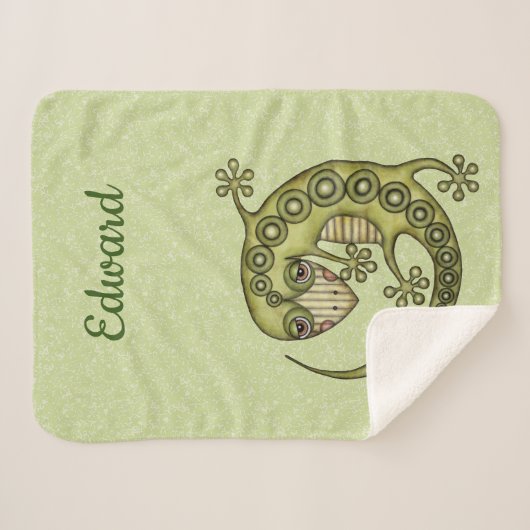 Couverture Sherpa Lézard vert (Devant (Horizontal))