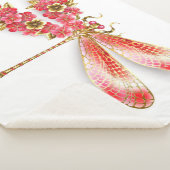 Couverture Sherpa libellule de fleurs avec sakura de bijoux (3/4)