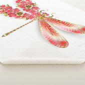 Couverture Sherpa libellule de fleurs avec sakura de bijoux (3/4)