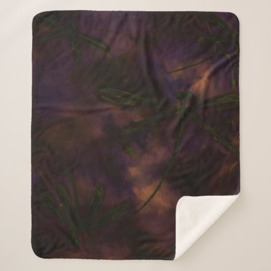 Couverture Sherpa Libellule de nuit sombre feu (Devant)