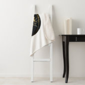 Couverture Sherpa libellule d'or en cercle noir (En situation)