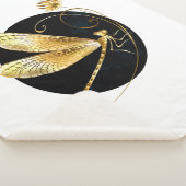 Couverture Sherpa libellule d'or en cercle noir (3/4)