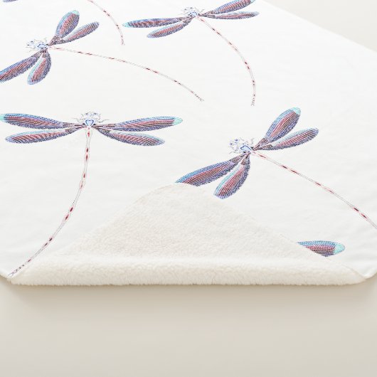 Couverture Sherpa libellules violettes (3/4)