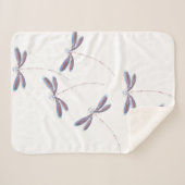 Couverture Sherpa libellules violettes (Devant (Horizontal))