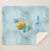 Couverture Sherpa Libérez Ukraine Tournesol & Papillon (Devant (Horizontal))