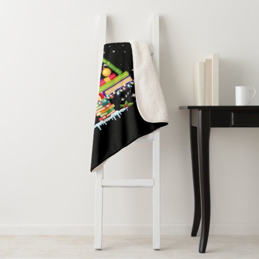 Couverture Sherpa libraire de noël de l'arbre de Noël (En situation)