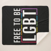 Couverture Sherpa Libre d'être LGBT Bisexual Lesbian Gay pride (Devant (Horizontal))
