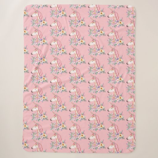 Couverture Sherpa Licorne (Devant)