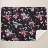 Couverture Sherpa Licorne Rose Dragon Mix (Devant (Horizontal))