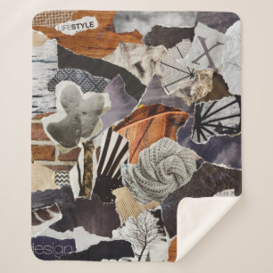 Couverture Sherpa life style Atmosphere color grey, brown, black and