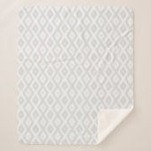 Couverture Sherpa Light grey and white diamond pattern (Devant)