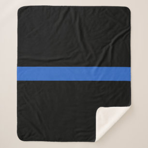 Couverture Sherpa Ligne Bleue Mince Drapeau symbole de solidarité po