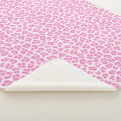 Couverture Sherpa Ligne Leopard Preppy rose (3/4)