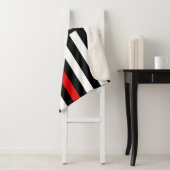 Couverture Sherpa Ligne rouge mince drapeau américain (En situation)