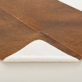 Couverture Sherpa Ligne Tan en daim Look en cuir Motif sans couture (3/4)