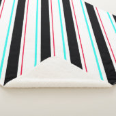 Couverture Sherpa Lignes de bandes régimentaires inclinées en noir b (3/4)