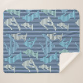 Couverture Sherpa Lignes de snowboardeurs (Devant (Horizontal))