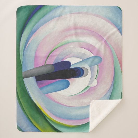 Couverture Sherpa Lignes grises avec noir, bleu et jaune | O'Keeffe  (Devant)