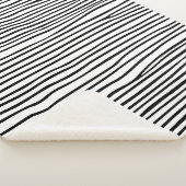 Couverture Sherpa Lignes horizontales abstraites_noir (3/4)