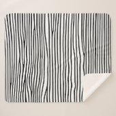 Couverture Sherpa Lignes horizontales abstraites_noir (Devant (Horizontal))