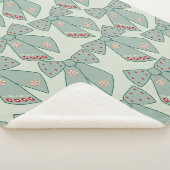 Couverture Sherpa Lignes vertes Sage (3/4)
