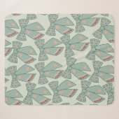 Couverture Sherpa Lignes vertes Sage (Devant (Horizontal))