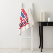 Couverture Sherpa Ligue de Justice | Blue & Red Group Pop Art (En situation)