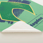 Couverture Sherpa Ligue de Justice | Symbole Aquaman à demi-teintes (3/4)