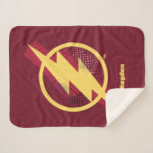 Couverture Sherpa Ligue de Justice | Symbole Flash brosse et demi-to (Devant (Horizontal))