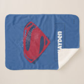 Couverture Sherpa Ligue de Justice | Symbole Superman brosse et demi (Devant (Horizontal))