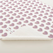 Couverture Sherpa Lilac and Golden effect Elegant Heart  (3/4)