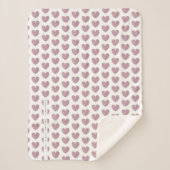 Couverture Sherpa Lilac and Golden effect Elegant Heart  (Devant)