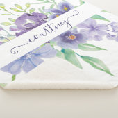 Couverture Sherpa Lilac aquarelle florale personnalisée (3/4)