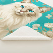 Couverture Sherpa Lilac Lynx Point Siamese Portrait Art (3/4)