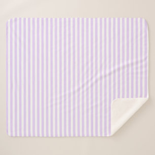 Couverture Sherpa Lilac violet et blanc bonbons rayures