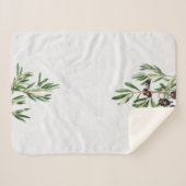 Couverture Sherpa L'île méditerranéenne grecque Feuille d'olive (Devant (Horizontal))