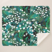 Couverture Sherpa Lily of the valley. Seamless background pattern (Devant (Horizontal))