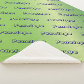 Couverture Sherpa Lime Green Name Collage Script personnalisé Répéti (3/4)
