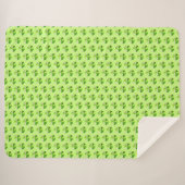 Couverture Sherpa Lime Green Polka Point Fractal (Devant (Horizontal))