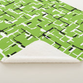 Couverture Sherpa Lime vert noir blanc (3/4)