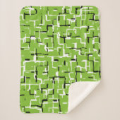 Couverture Sherpa Lime vert noir blanc (Devant)