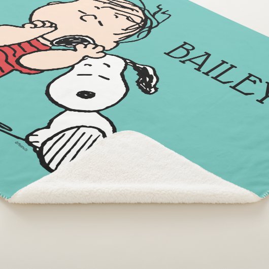 Couverture Sherpa Linus consolé avec l'oreille de Snoopy (3/4)