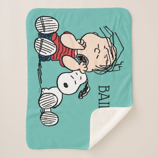Couverture Sherpa Linus consolé avec l'oreille de Snoopy (Devant)